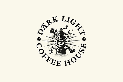 Dark Light alchemy behance bones branding candle coffee dark design eye flashlight horror illustration logo mystic occult occultism witch