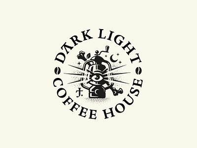 Dark Light alchemy behance bones branding candle coffee dark design eye flashlight horror illustration logo mystic occult occultism witch