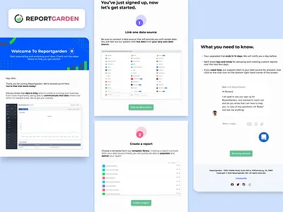 Reportgarden: Email Design + Copy branding email graphic design illustration logo ui