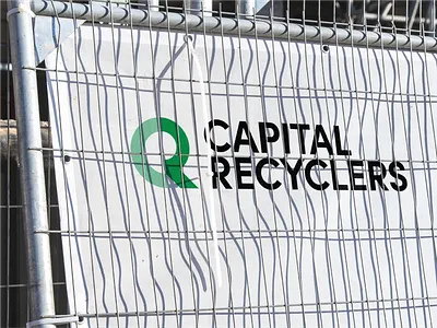 Capital Recyclers antoniocalvino australia brand identity branding company construction graphic design identity logo logo company logo design logo designer logomark mark mark design monogram monogram design recyclers recycling trademark