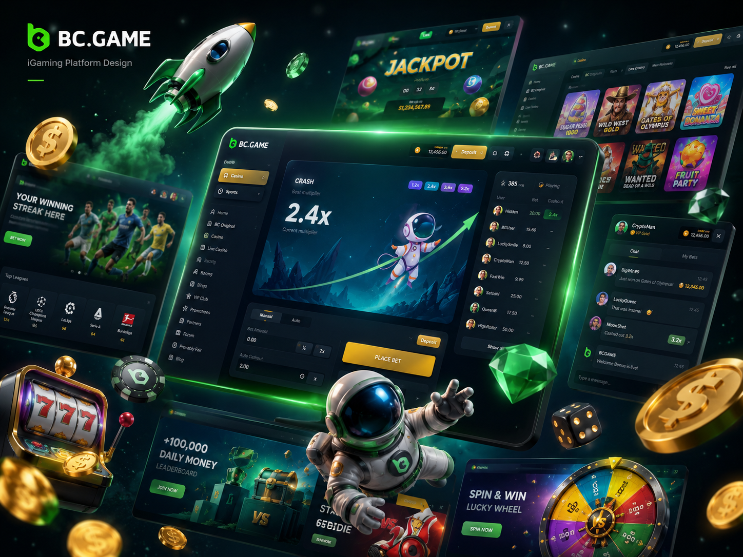 Casino: Bingo branding casino crash crypto design gambling game illustration juicyart poker roulette uiux web design казино