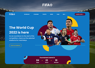 FIFA World Cup Qatar 2022 landing page UI design design fifa figma hero section landing page qatar 2022 ui ui design web design