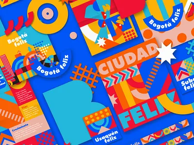 Bogota feliz brand bogota branding cities city colors composition flags happy icons illustration