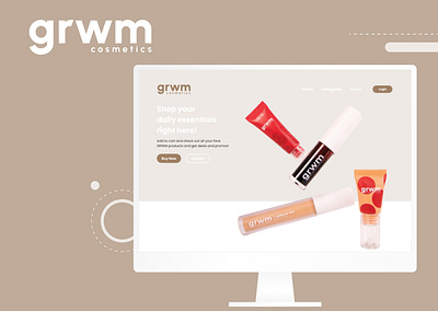 grwm cosmetic - sample ui app branding figma ui web design