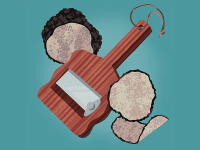Shaved Black Truffle drawing food illustration lifestyle
