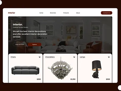 Interior decoration. app dailyui design hotel ui ux