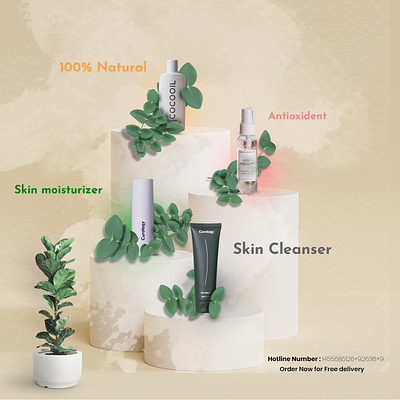 Skin care product design banner branding creative design design design ideas graphic design illustration mochup photoshop post design poster poster design product design social media post design typography ui