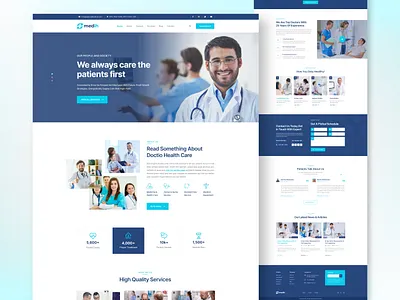 Medical Landing page - Medih adobexd appdesign asantor branding doctor figma gfxhouse graphic design healthcare illustration medical medicallandingpage newdesign ui uidesign uiux uiuxdesign userinterface ux webdesign