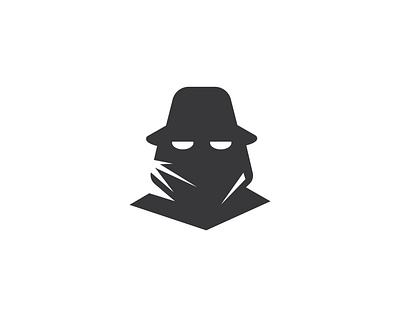 Hacker abstract branding computer cyber dark hacker hacker logo hooded man icon logo design logo designer mark minimal mysterious negative space security simple logo symbol