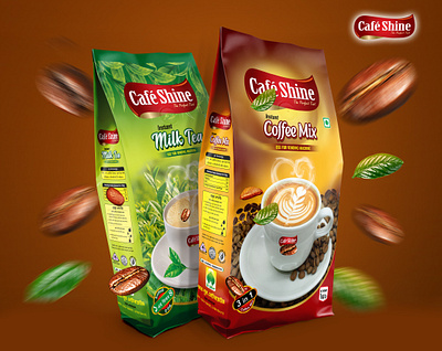 Coffee & Tea Packet Design biscuit packaging branding chips packet design coffee tea packet design design illustration packaging design pouch design print design