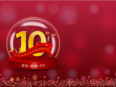 10 th anniversary banner full vector 10 th anniversary banner
