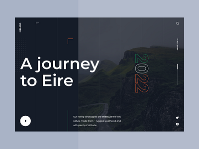 A journey to Eire appdesign graphicdesign landingpage minimalist productdesign travelblog travelwebsite uidesign uxdesign webdesign