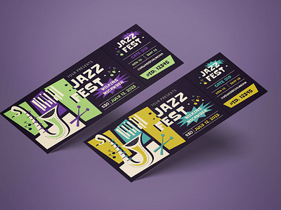 Jazz Festival Ticket graphicook studio jazz jazz event jazz fest jazz festival jazz music