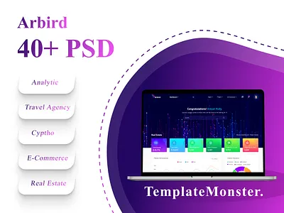 Arbird Admin Dashboard admin panel analytic crypto dasboard ecommerce graphic photoshop psd real estate travel ui uikit website