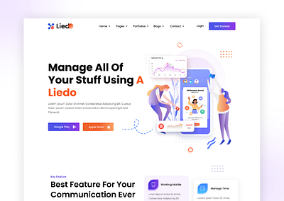 SaaS / App / Software Landing Page Design agency landing page app design app landing page graphic design landing page design saas landing page ui ux webapp website design