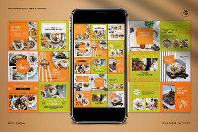 Food Brand Promotion Instagram Pack branding food food brand food promo food promotion graphicook studio instagram branding