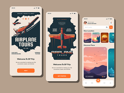 Travel Agency Mobile App adventure agency app booking bookingapp clean destination flight flightapp journey mobileapp mobileapplication tourism travel travelagency travelapp traveling trip uiux vacationapp