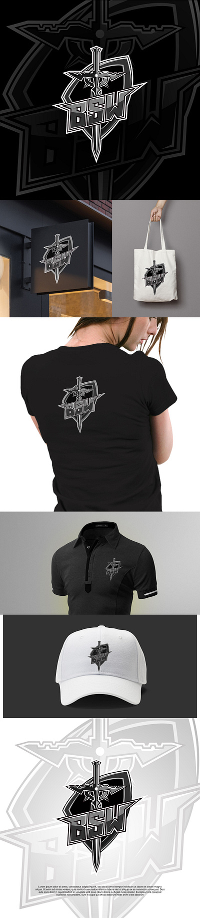 Done logo design for BSW polytron esport team - Black Sword aov customlogo esport esportbrand esportlogo game gaminglogo gravisio logo logodesign lol mlbb