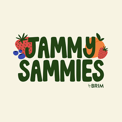 Jammy Sammies by BRIM brand merch branded illustration branding brim design graphic design hand lettered hand lettering illustration logo type typography vector