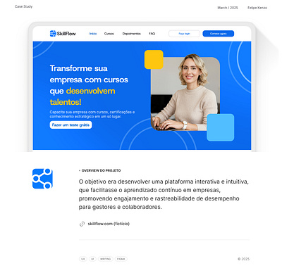 Website | E-Learning SaaS - SkillFlow design thinking figma prototype saas ui ui design ux wireframe