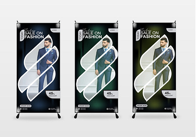 Modern RollUp Banner Design Template banner design facebook graphic design linkedin logo modern rollup rollupbanner ui vector