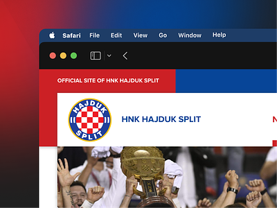 The official website for HNK Hajduk Split desktop digital product hajduk mobile ui ux website websitedesign