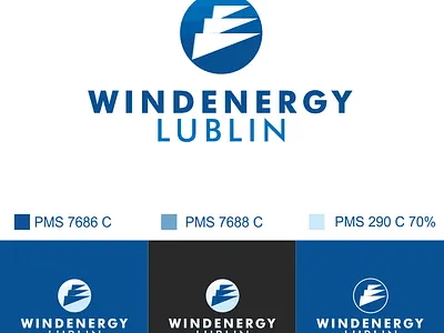 Logo Windenergy - Lublin energy logo nature vector illustration wind