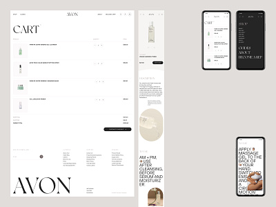 AVON REDESIGN CONCEPT avon beauty cart catalog cosmetics e commerce make up menu menu burger product page redesign shop ui ux web design