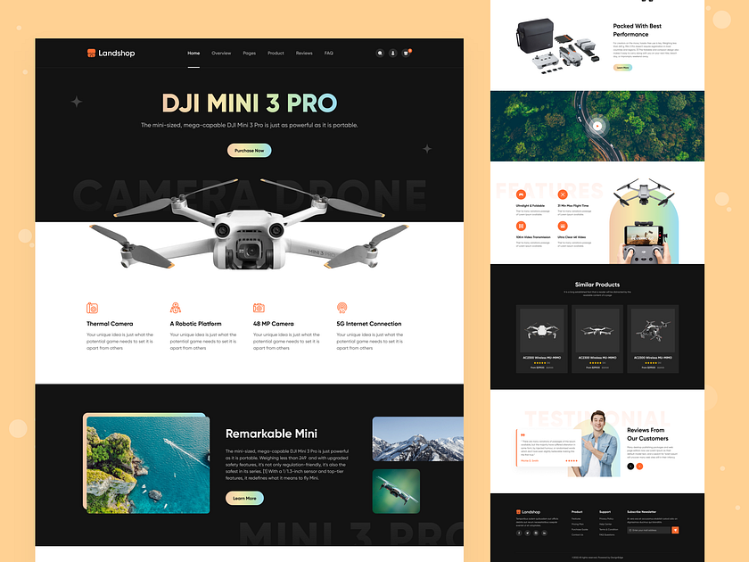 Browse thousands of Drone Website images for design inspiration | Dribbble