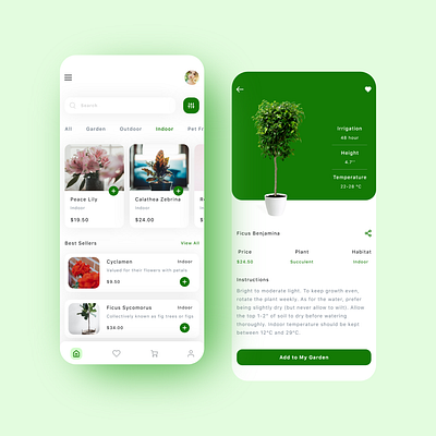 Plant Shop App Design androiddesign app branding concept dailyinspiration design iosdesign plantappconcept plants plantshopapp shoppingapp ui uidesign