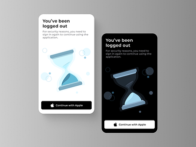 Session Expired Screen graphic design ui