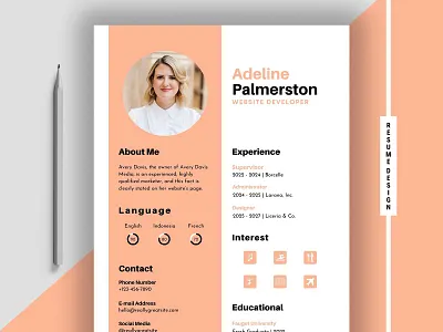 Resume/CV Design Template work