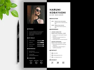 Resume CV template simple