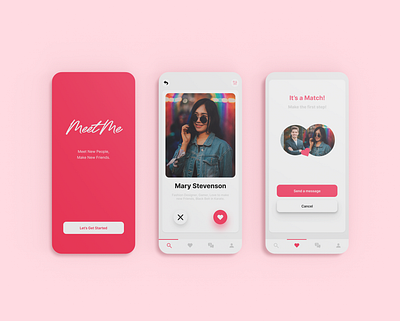 Dating App Design adobexd androiddesign dating datingapp datingappconcept datingappdesign iosdesign ui uidesign uiux uxdesign