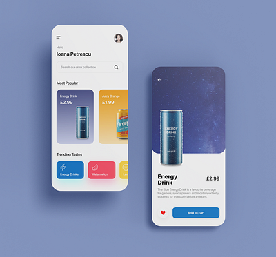 Beverage Shop App Design androiddesign beverage beverageapp beverageshop concept dailydesignschallenge dailyinspiration designingdaily drinksapp iosdesign ui uidesign uxdesign