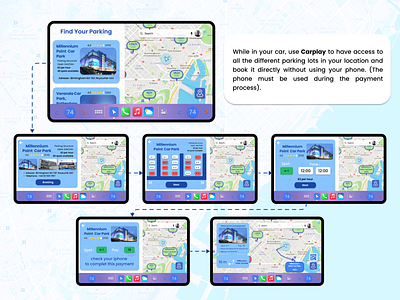 Find me ! find your parking - UI carplay apple watch application car carplay find illustration ios maps parking ui ux