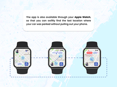 Find me ! UI Apple Watch apple watch application car carplay design find illustration ios maps parking ui ux
