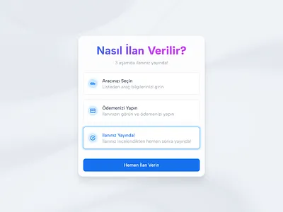 How to publish an advertise? ads advertisement car explanation pop up ui ux