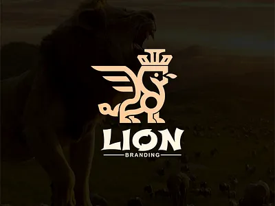 lion logo branding design graphic design illustration logo motion graphics typography ux vector
