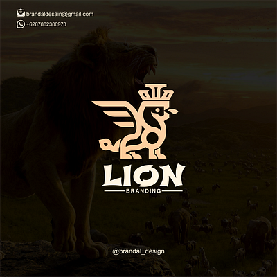 lion logo branding design graphic design illustration logo motion graphics typography ux vector