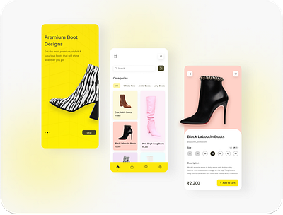 E-commerce Boots - Store Ecommerce App branding design ecommerce ui uidesign userinterface