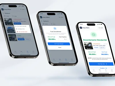 Araç Kıbrıs car sell pop up price price update ui ui ux