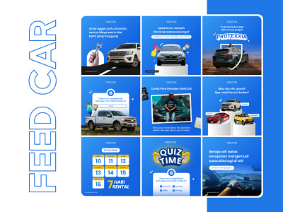 CAR RENTAL SOCIAL MEDIA DESIGN - PORTFOLIO advertising branding feed graphic design media organic photo social social media vector