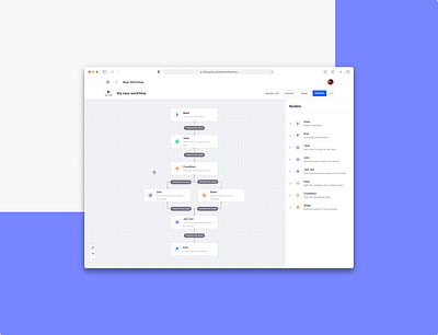 Workflow Process Builder automation design flat interface low code minimal no code path pathway ui ux workflow