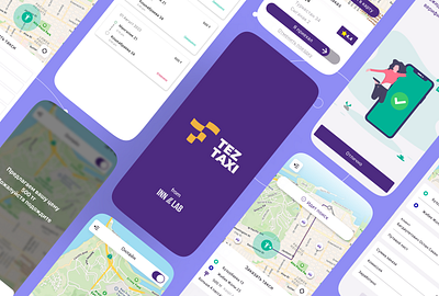 Tez Taxi app app appdesign design icon minimal mobiledesign taxiapp ui ux