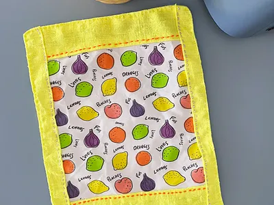 Toaster cover + Minimal Fruits Pattern affinity designer fabric pattern fruits madeinaffinity pattern textile design textile pattern