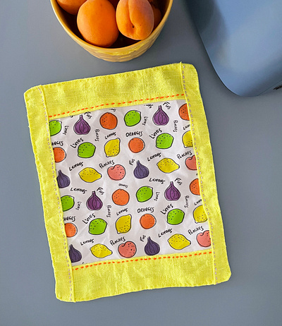 Toaster cover + Minimal Fruits Pattern affinity designer fabric pattern fruits madeinaffinity pattern textile design textile pattern