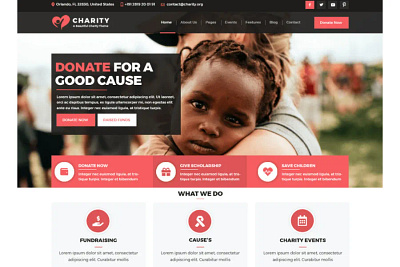 Charity, Donation, NGO, Nonprofit Website charity donation fundraising nonprofit