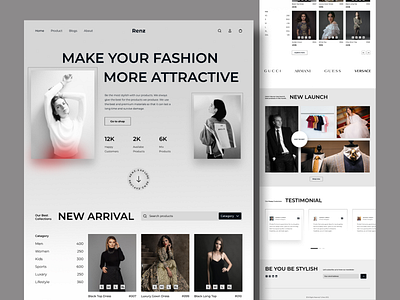 Fashion Website Landing Page brand cloth clothing brand design e commerce fashion fashion store header homepage landingpage online shop product shop shopify shopping style ui uiux ux website