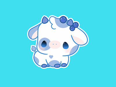 Blueberry Cute Cow cute animals